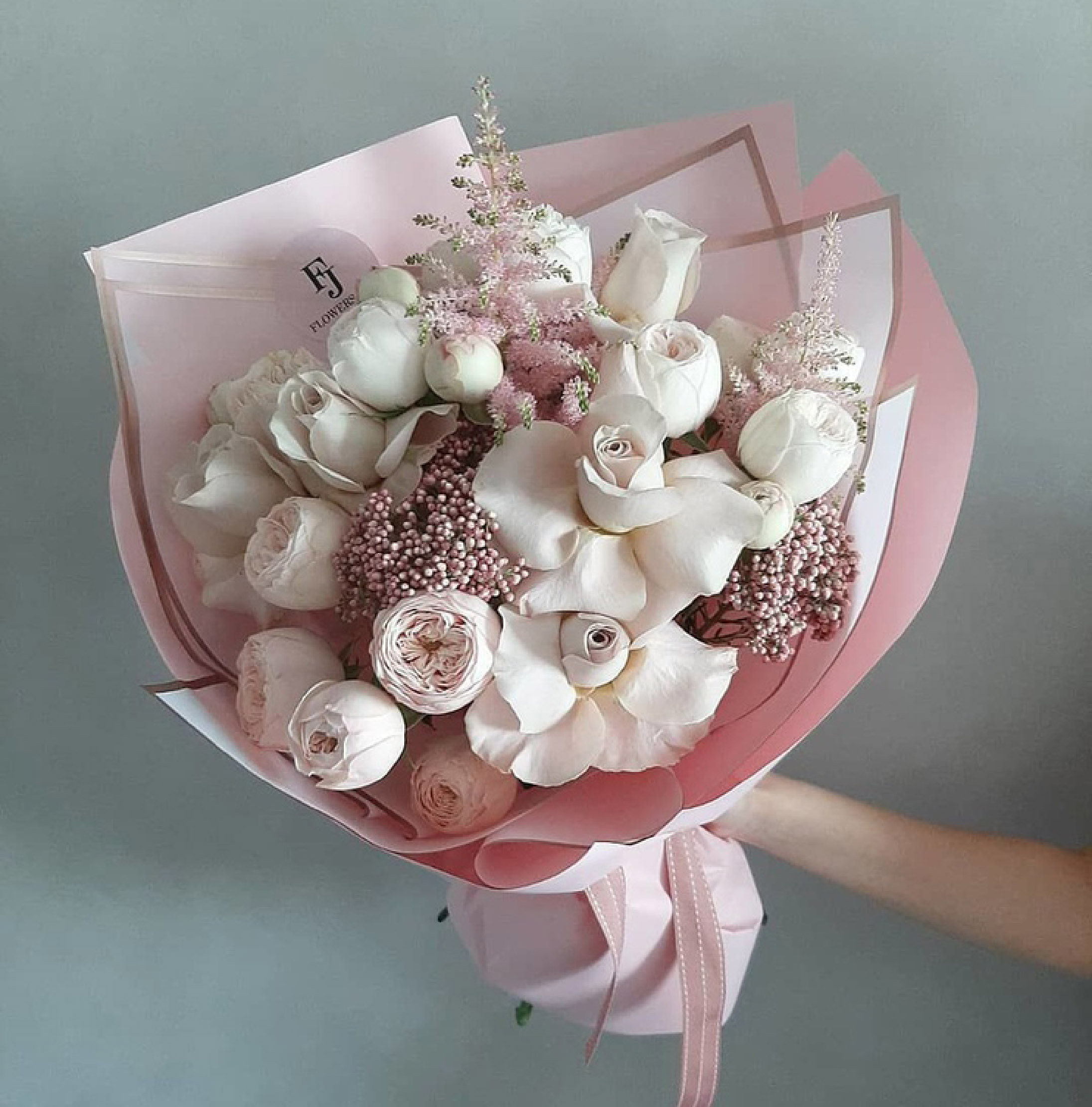 Papier Cadeau Rose Nacré - Rouleau 43 Cm X 10 M - Pour Emballage Cadeaux, Mariage, Anniversaire, Bouquets - Surface Mate Et Écologique