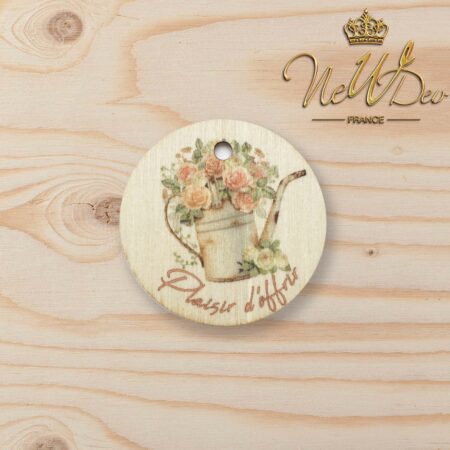 Médaillons en bois pour bouquets de fleurs