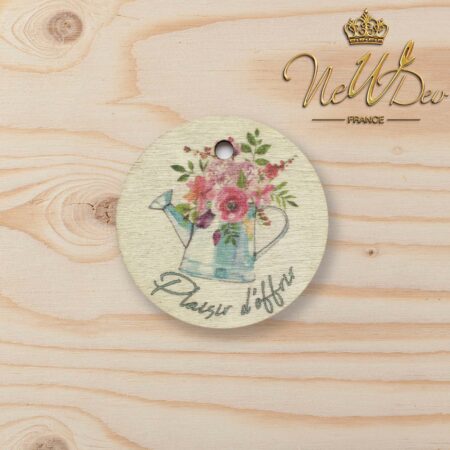 Médaillons en bois pour bouquets de fleurs