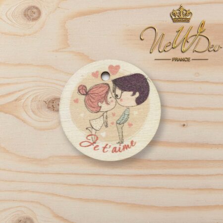 Médaillons en bois pour bouquets de fleurs