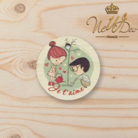 Médaillons en bois pour bouquets de fleurs