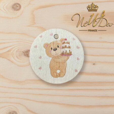 Médaillons en bois pour bouquets de fleurs