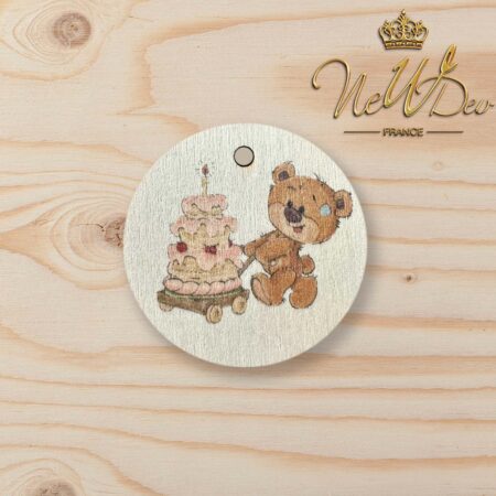 Médaillons en bois pour bouquets de fleurs