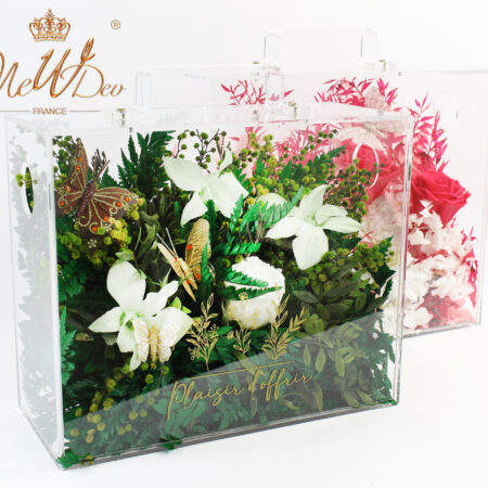 Bo&icirc;te plexiglass (acrylique) pour fleurs