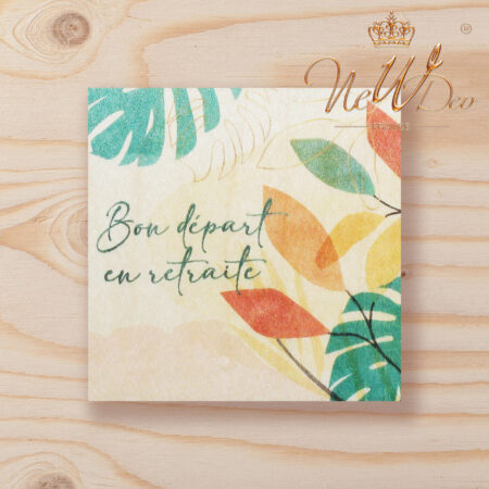 carte message en bois