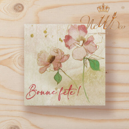 carte message en bois
