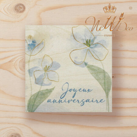 carte message en bois