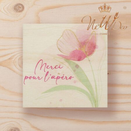 carte message en bois