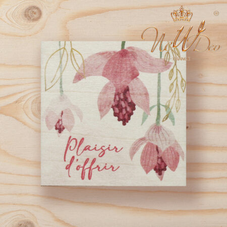 carte message en bois