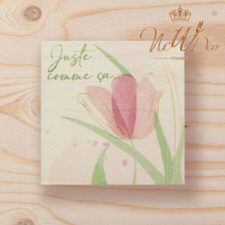 carte message en bois