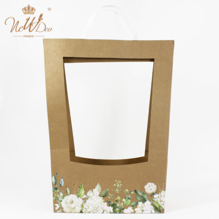 Sac kraft avec fenêtre pour fleurs