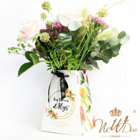 Vase &eacute;tanche en papier pour fleurs, personnalis&eacute;