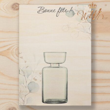 Plaque en bois pour fixer un bouquet de fleurs avec chevalet