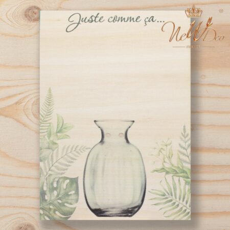 Plaque en bois pour fixer un bouquet de fleurs avec chevalet