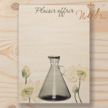 Plaque en bois pour fixer un bouquet de fleurs avec chevalet